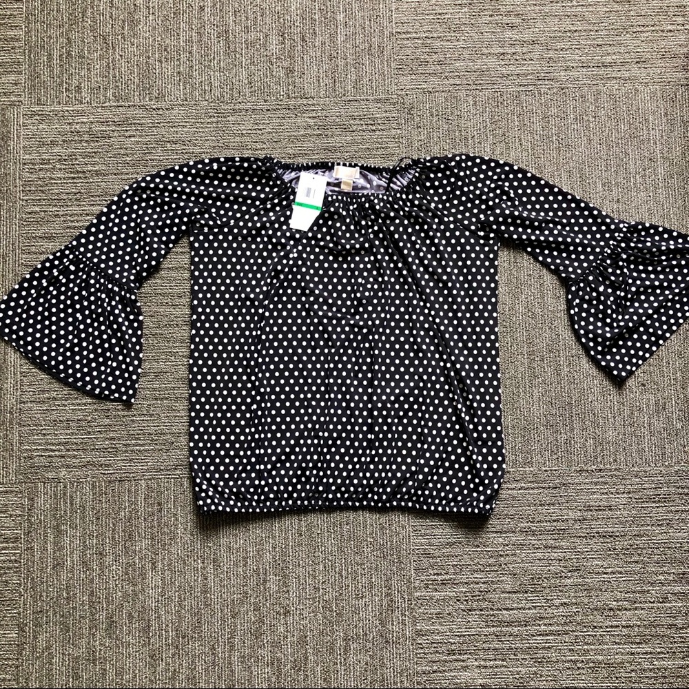 NWT! MICHAEL Michael Kors Black & White Polka Dot